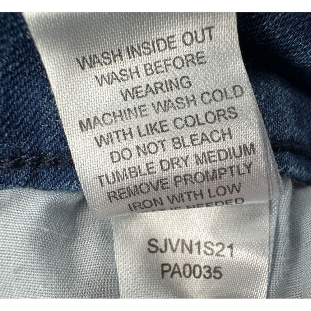 MEASURE MADE Straight Leg Jeans Mid-Rise Blue Stretch Denim Women's Size 36x25 - Picture 10 of 10